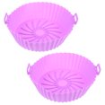 thumbnail image 3 of Shisuyan Pot de Friteuse à Air Chaud Réutilisable Violet Sans BPA 2 Pcs 7.86x7.86x2.28 Po, 3 of 8