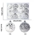 thumbnail image 3 of Shatterproof Christmas Ornaments, 12 Pack 6cm Sequin Foam Christmas Baubles Hanging Ornament Set, 3 of 5