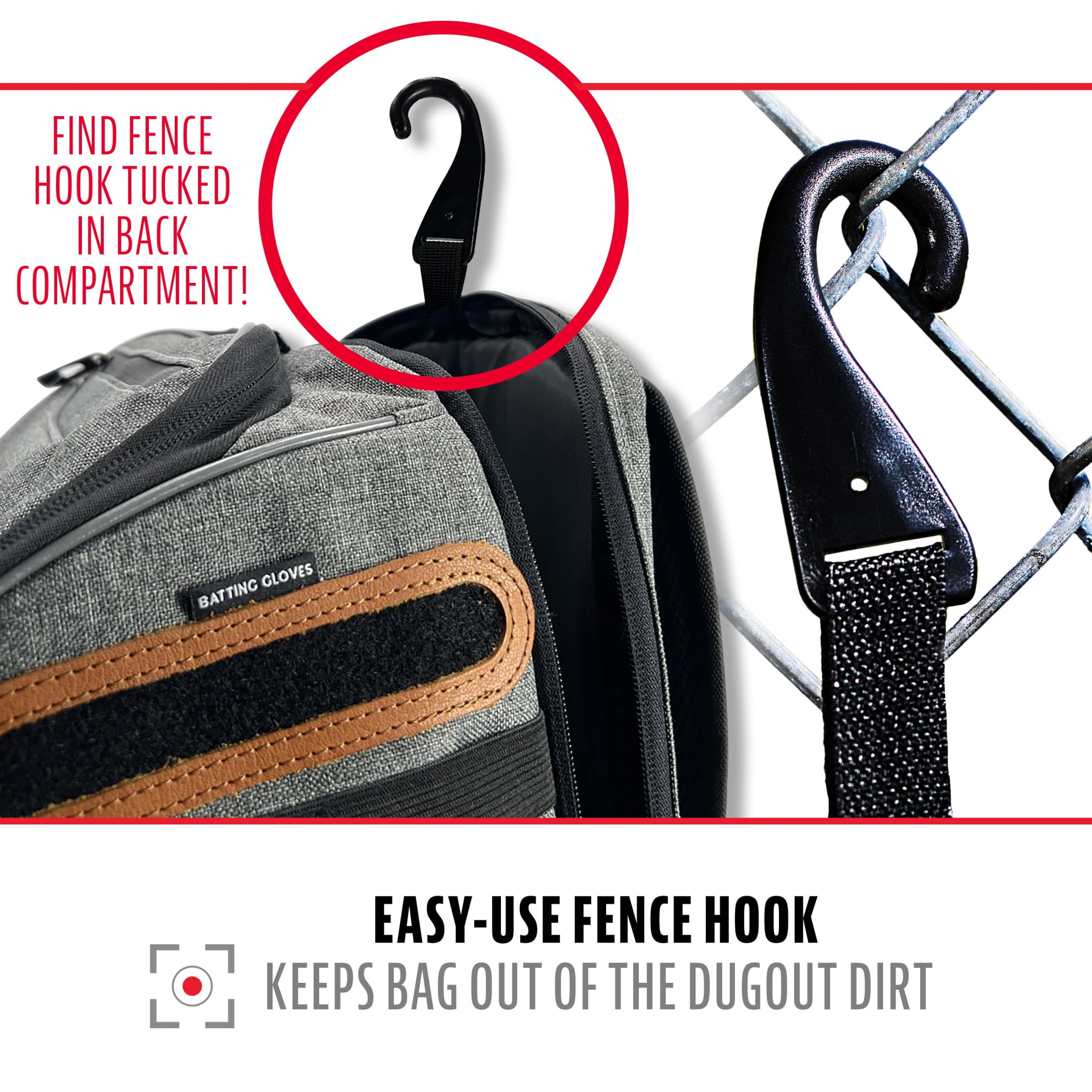 Franklin Sports MLB Traveler Elite Baseball Backpack - Adult + Youth Baseball Bag - Gray
