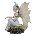 thumbnail image 6 of Sitting Elf Pixie Air Wind Elemental Fairy in Ethereal Rainbow Dress Figurine, 6 of 8