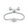 thumbnail image 2 of ANGARA Natural Diamond Flower Cluster Bolo Ring in 14K White Gold for Women (Size-1.2mm| Color-I-J| Clarity-I1-I2) | April Birthstone, Anniversary, Jewelry Gift for Women | Natural Diamond Ring, 2 of 9