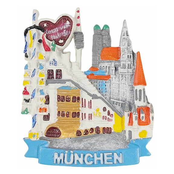 Munich Germany 3D Fridge Magnet Souvenir Gift,Resin Handmade Munich Refrigerator Magnet Home Decoration Collection