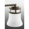 thumbnail image 3 of Progress Lighting Cascadia 4-Light Bath Vanity, Steel, Antique Bronze, Etched Glass Shade, 3 of 7