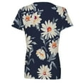 thumbnail image 3 of PATLOLLAV Summer Savings Womens Tops Funny Print Casual Loose Fit Tee Blouse Print V-Neck Shirts, 3 of 6