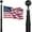 Black, variant on 20Ft Telescopic Flag Pole Kit, Heavy Duty Aluminum Telescoping Flagpole, with 3x5 American Flag and Topper Ball for Commercial, Residential Use