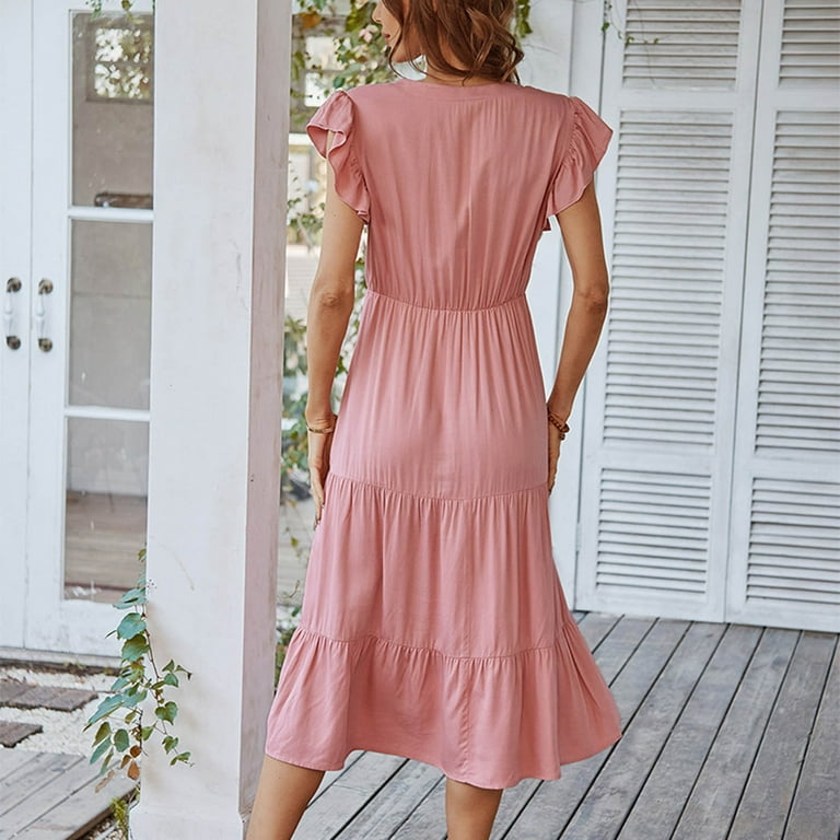 Pink dress size shop 4