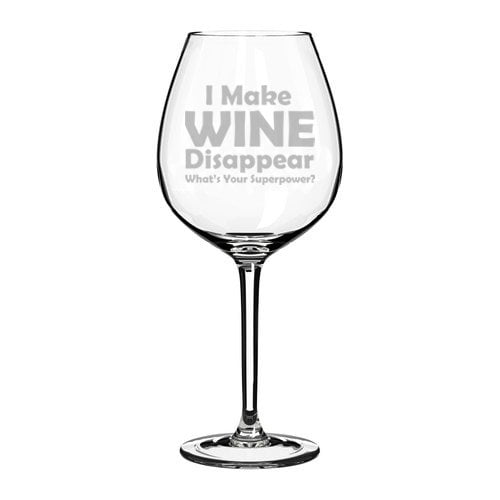 Funny What's Your Superpower Wine Glass