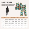 thumbnail image 5 of Uemuo Colorful Hawaii Palms Pattern Womens Pajama Sets,PJ Set for Women,Pajamas for Women Logo,Long Sleeve Pajama Set for Women,Soft Long Sleeve Top With Pants-, 5 of 9