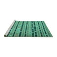 thumbnail image 2 of Ahgly Company Machine Washable Indoor Rectangle Southwestern Turquoise Blue Country Area Rugs, 2' x 4', 2 of 4