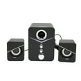 thumbnail image 3 of Altavoz Bluetooth D‑221 para ordenador, minialtavoz de escritorio de 2.1 canales y graves profundos para bodas y fiestas, color negro, 3 of 14