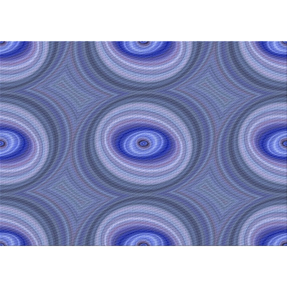 Ahgly Company Indoor Rectangle Patterned Sky Blue Dress Blue Area Rugs, 2' x 4'