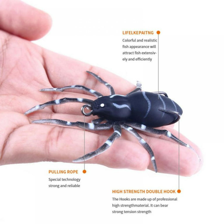 Prettyui Bionic Spider For Freshwater Saltwater Fishing Lures Kit