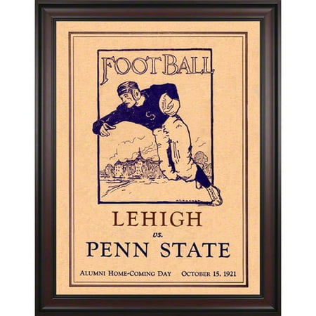 NCAA - 1921 Penn State Nittany Lions vs. Lehigh Mountain Hawks 36 x 48 Framed Canvas Historic Football Poster