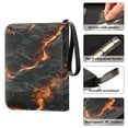 thumbnail image 4 of Game Card Storage Bag Collectible Trading Card Albums The 4-Pocket Card Binder With 50-Page Sleeve Can Hold 400 Game Cards Black Volcano, 4 of 6