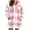 Pink, variant on Arlun Womens Christmas Plaid Sherpa Coats Casual Loose Soft Cozy Long Sleeved Hooded Jackets Winter Thermal Fuzzy Cardigan Overcoats with Pockets for Cold Weather Red XL