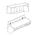 thumbnail image 2 of Prepac  SOHO Designer Floating Desk and Hutch Set, White, 2 of 6
