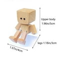 thumbnail image 3 of Qiweii Wooden Decor - Nodding Head Bobblehead Figurine, Cute Desk Ornament, Unique Gift for Car Lovers, Home Office Decoration, 3 of 5