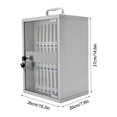 thumbnail image 2 of 24 Slots Cell Phone Cabinet  Lockable Wall Mounted Locker Box Silver for Office, 2 of 13