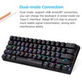 thumbnail image 3 of Teclado MOTOSPEED CK62 BT3.0 Teclado mecánico RGB con cable para tableta, computadora portátil, teléfono inteligente, eje blanco y rojo MOTOSPEED Teclado, 3 of 5