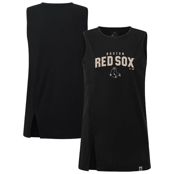 Women's Levelwear Black Boston Red Sox Influx Team Arch Tank Top