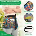 thumbnail image 4 of Yayeee Waist Apron with Pockets for Cooking Waterproof Half Server Aprons, Blue Colorful Flowers, 4 of 7