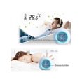 thumbnail image 2 of 7 Color Changing Round Digital Alarm Clock Night Soft Light Kids Gift No Battery, 2 of 7