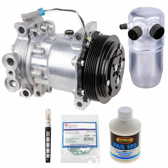 AC Compressor & A/C Repair Kit For GMC Sierra Yukon Chevy Tahoe Silverado Cheyenne C/K Pickup 1996 1997 1998 1999 2000 - BuyAutoParts