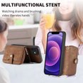thumbnail image 5 of for iPhone 11 Wallet Case, Crossbody Phone Purse with Card Holder for Women, Zipper PU Leather Carrying Cover Gift with Shoulder Strap Kickstand Anti-drop for iPhone 11 - Brown, 5 of 10