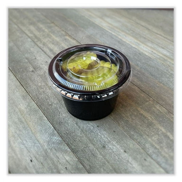 Souffle/Portion Cups, 4 oz, Polypropylene, Black, 2,500/Carton Souffle/Portion Cups, 4 oz, Polypropylene, Black, 2,500/Carton