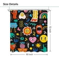 thumbnail image 5 of Retro 70s Groovy Shower Curtain 72Wx72L Inch Kids Funky Funny Abstract Cartoon Cute Rainbow Colorful Shower Curtain Bathroom Set Trendy Cool Unique Bath Curtain Bathtub Accessories Home Decor, 5 of 6