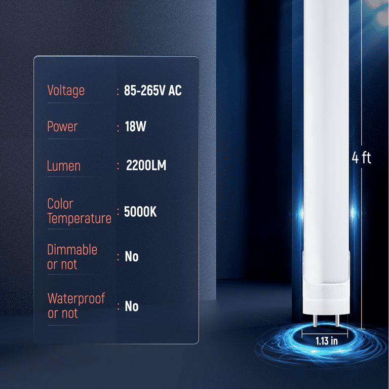 Hyperikon 8-Watt 2 ft. Linear T8 Ballast Bypass Frosted 5000K LED Tube Light Bulb (12-Pack) Hyperikon 8-Watt 2 ft. Linear T8 Ballast Bypass Frosted 5000K LED Tube Light Bulb (12-Pack)