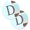 Blue, variant on Carolines Treasures Letter D Initial Monogram Blue Stripes Set of 2 Cup Holder Car Coaster - Blue