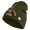 Olive, variant on U.S. Army 3rd Armored Division Symbol Embroidered 8 Inch Solid Knit Short Beanie Made in USA - Graphite OSFM