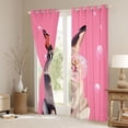 thumbnail image 3 of Homewish Kawaii Rabbit Blackout Curtains Set of 2 (52x84 Each) for Kids Children Teens,Pink Bubbles Window Curtains,Cute Animal Curtains and Drapes,Super Cozy Room Decor, 3 of 6