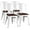 White, variant on Costway Set of 4 Modern Metal Dining Chair Wood Seat Stackable Bistro Cafe