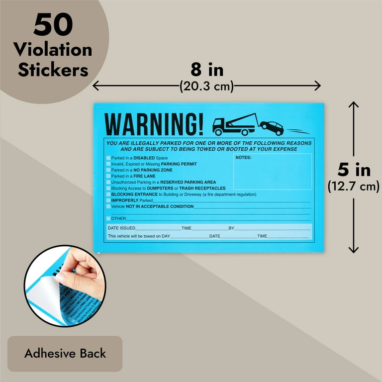 Towing Warning Stickers: Custom Business Labels