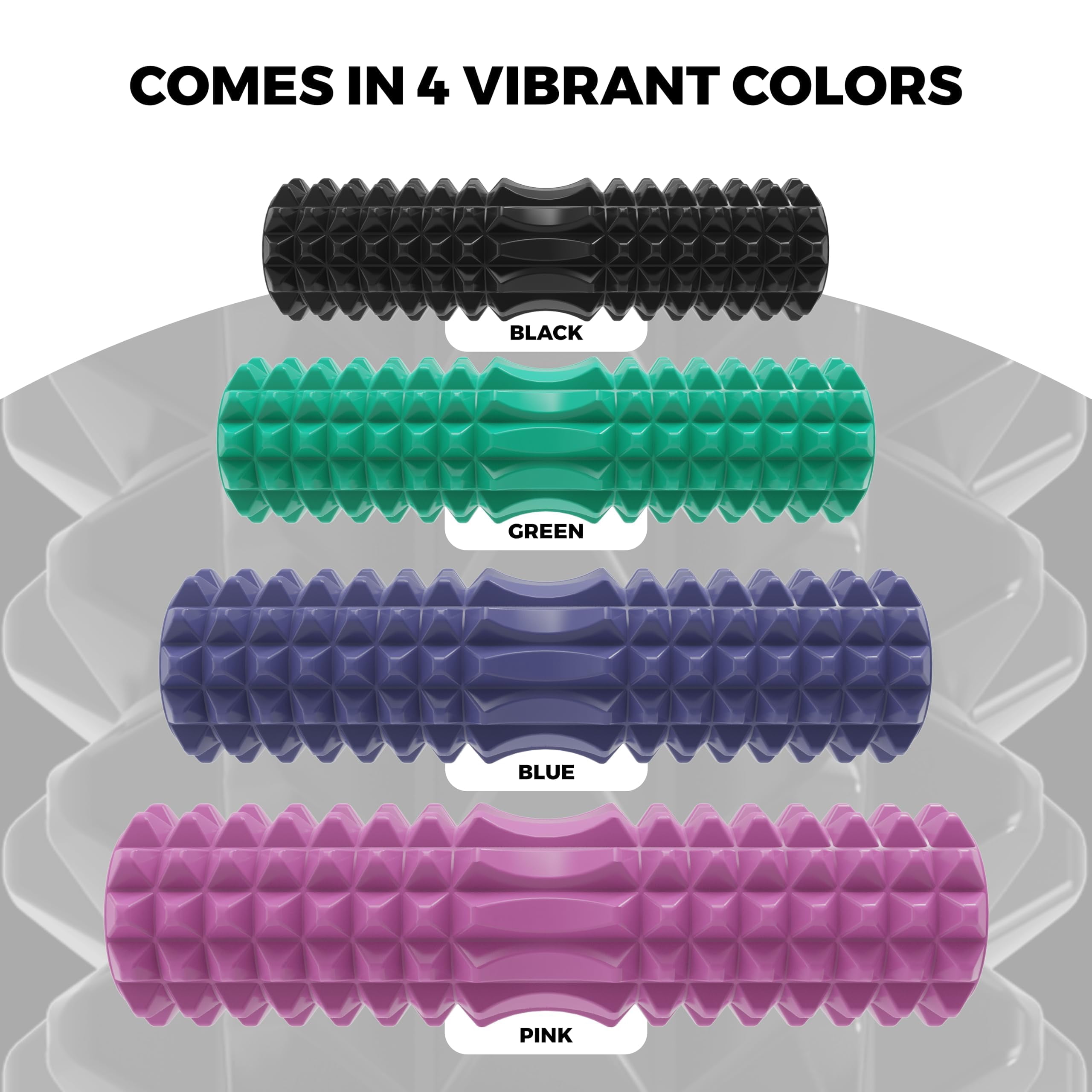 Nordic Lifting Vibrating Foam Roller – 5-Speed Deep Tissue Back Roller for Muscle Massage & Recovery - Pink