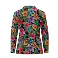 thumbnail image 3 of Uorisanigo Colorful Hibiscus Womens Golf Shirt Casual Long Sleeve Moisture Wicking Casual Tennis Activewear Comfortable Quarter Zip Pullover for Workout Sports, 3 of 7