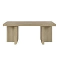 thumbnail image 4 of Roundhill Furniture Mchome 3-Piece Coffee Table Set, Coffee Table and Two End Tables, Oak Finish, 4 of 14