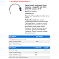 thumbnail image 2 of Engine Coolant Temperature Sensor Connector - Compatible with 2004 - 2012 GMC Canyon 5.3L V8 2005 2006 2007 2008 2009 2010 2011, 2 of 2