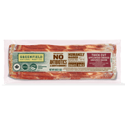 Greenfield, Raised Without Antibiotics & Hormones, Uncured, Thick Cut Strips, Smoked Bacon, 16 oz