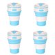 thumbnail image 1 of Vaso de viaje plegable de silicona azul claro, vaso para acampar, vaso de agua plegable, vaso para beber para adultos con tapa,, 1 of 7
