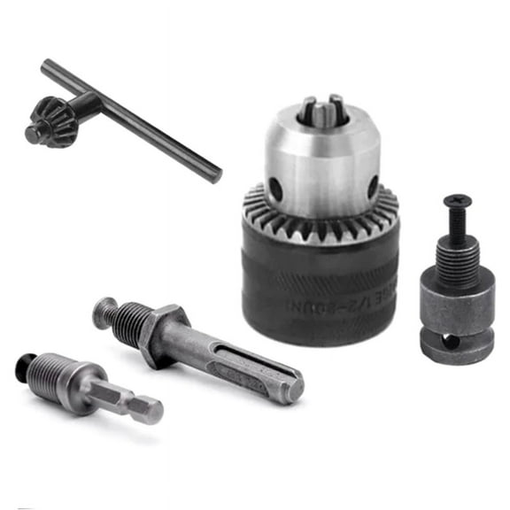 1.5-13mm Converter 1/2In-20UNF Wrench Drill Chuck Thread Adapter SDS 1/4In Hex Driver Wrench Drill Bit Connecting Rod