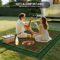 thumbnail image 4 of Vintage Red Roses Outdoor Rug for Patio/Deck/Porch, Non-Slip Large Area Rug 3 x 5 Ft, Green Abstract Art Floral Ethnic Indoor Outdoor Rugs Washable Area Rugs, Reversible Camping Rug Carpet Runner, 4 of 8