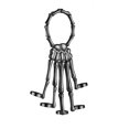 thumbnail image 1 of Pulsera de esqueleto de metal de metal del cráneo Pulsera de la junta de la cadena de mano gótica, 1 of 7