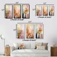 thumbnail image 4 of Designart "Vintage Pink Gold Allure Boho Chic II" Abstract Cubism Framed Wall Art Set Of 3 - Pink Cubism Frame Canvas Set For Living Room Decor, 4 of 7