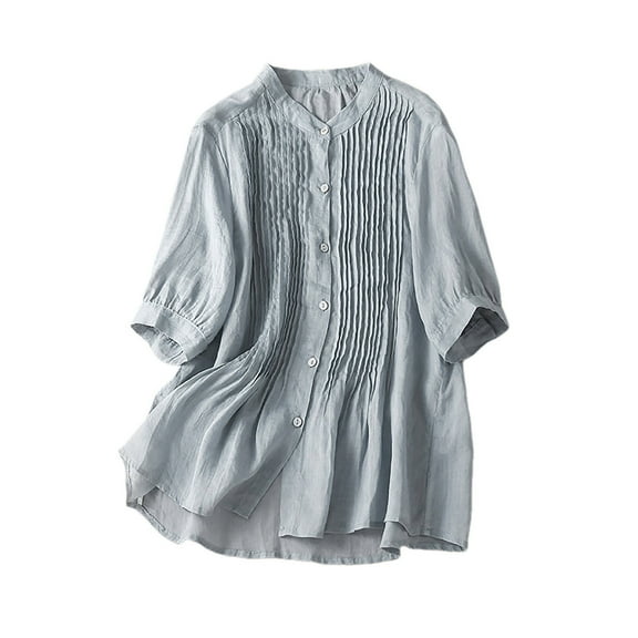 Women Blouses V Tops Women Ladies Long Sleeve Tunic Tops Lightweight Long Sleeve Ladies plus Sexy Extra Small Blouses for Layer Shirt Shirt Pack Woman for T High Neck Blue 2XL