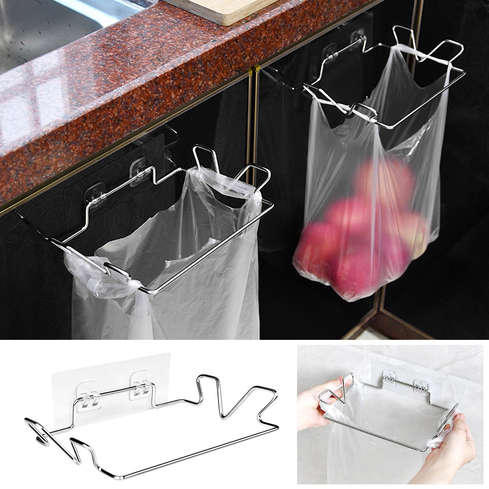 Carbage Rack Fiudx Stainless Steel Perforated Kitchen Garbage Bag Rack ...