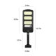 thumbnail image 3 of Luces solares con sensor de movimiento para exteriores - 213 LED de seguridad con detección de movimiento para jardín, patio, terraza y caminos | Resistentes a la intemperie IP65 | Soporte ajustable, 3 of 5