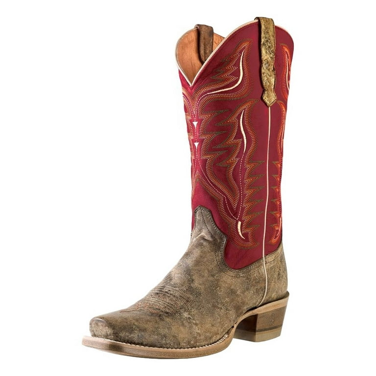 Mens narrow square toe cowboy clearance boots